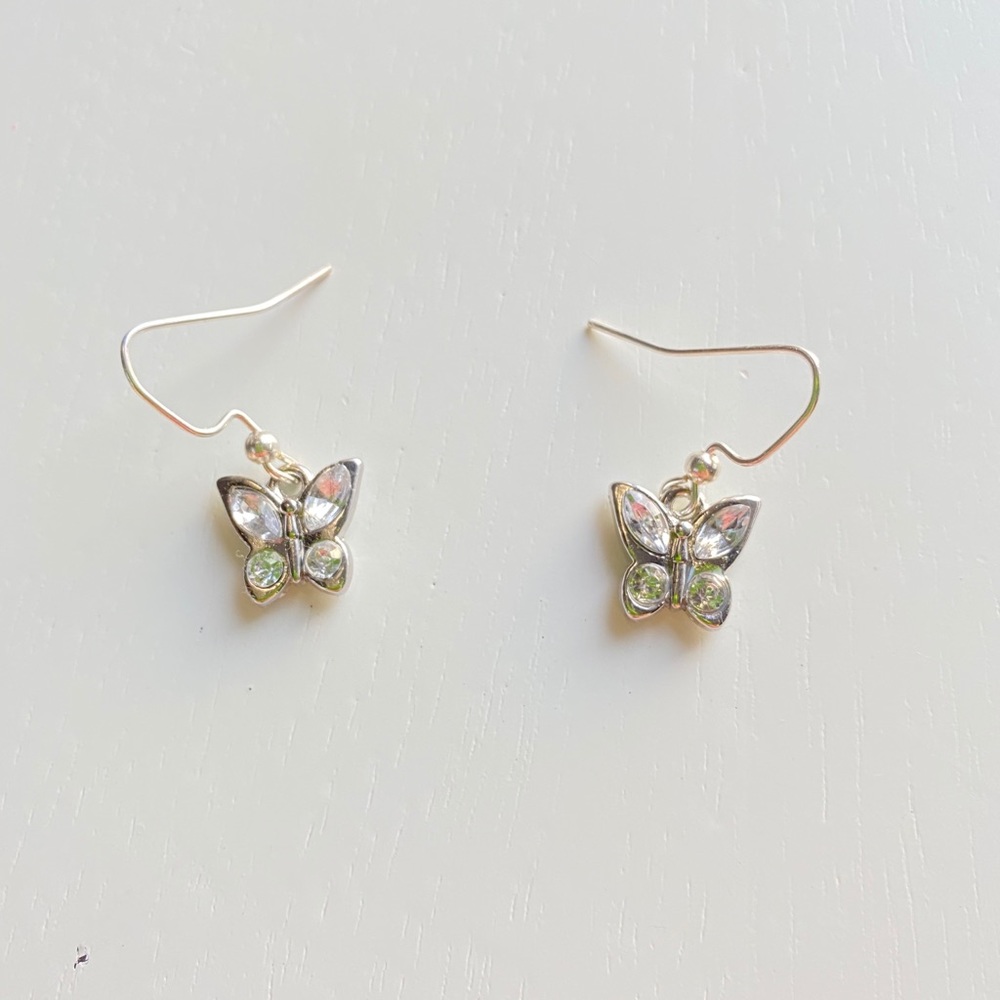 diamond butterfly earrings